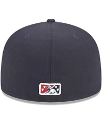 Men's New Era Navy Bowling Green Hot Rods Theme Nights Sinkholes 59FIFTY Fitted Hat