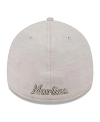 Men's New Era Cream Miami Marlins 2024 Clubhouse 39THIRTY Flex Fit Hat
