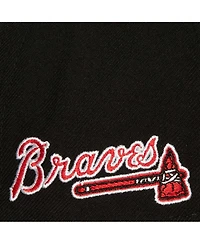 Men's Mitchell & Ness Black Atlanta Braves Bred Pro Adjustable Hat