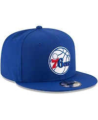 Men's New Era Royal Philadelphia 76ers Official Team Color 9FIFTY Snapback Hat