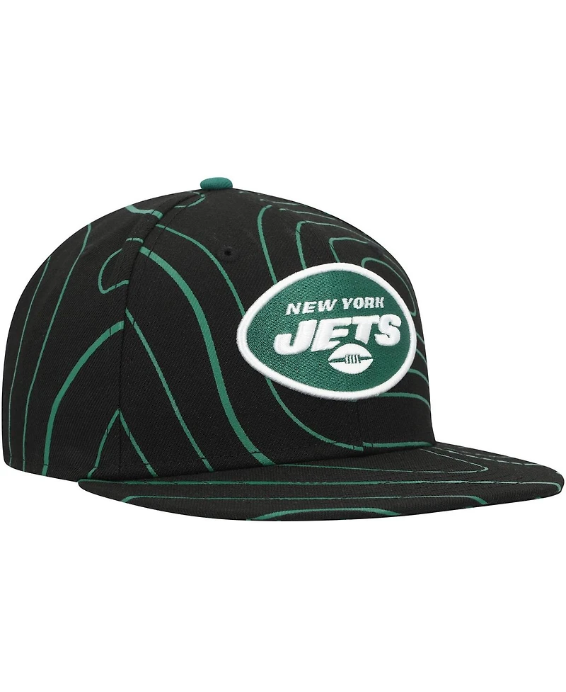 Men's New Era Black York Jets Geo 59FIFTY Fitted Hat