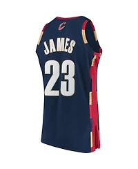 Men's Mitchell & Ness LeBron James Navy Cleveland Cavaliers Hardwood Classics Swingman Jersey