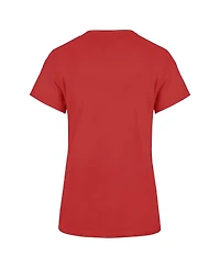 Women's '47 Brand Scarlet Distressed San Francisco 49ers Pep Up Frankie T-shirt