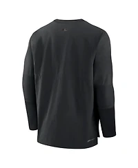 Men's Nike Black Pittsburgh Pirates Authentic Collection City Connect Player Tri-Blend Performance Pullover Jacket