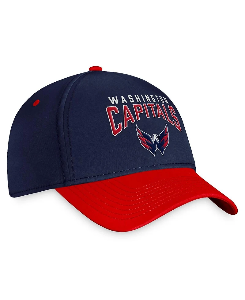 Men's Fanatics Navy, Red Washington Capitals Fundamental 2-Tone Flex Hat