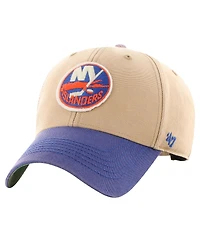 Men's '47 Brand Khaki, Royal Distressed New York Islanders Dusted Sedgwick Mvp Adjustable Hat