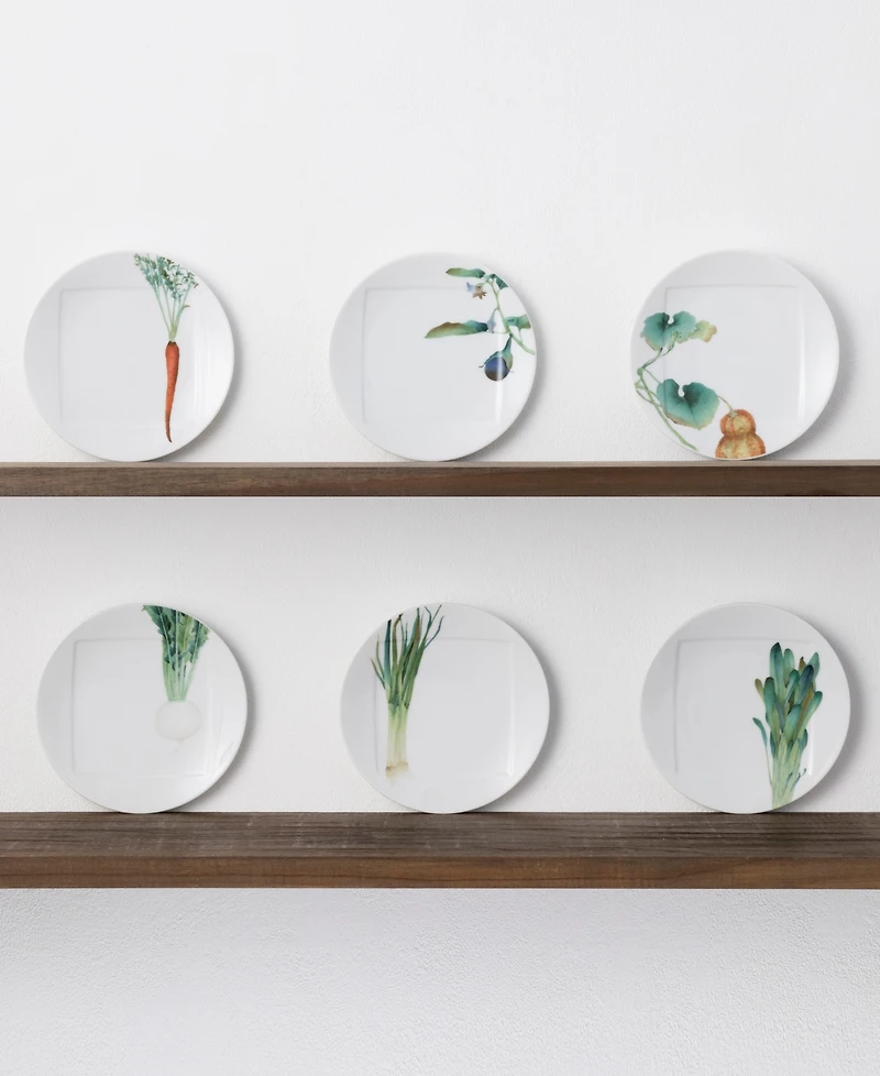 Noritake Kyoka Shunsai Assorted Appetizer Plates 6.25" Set/6