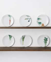 Noritake Kyoka Shunsai Assorted Appetizer Plates 6.25" Set/6