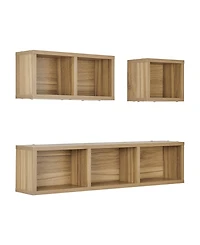 Danya B Bauhaus Floating Geometric Cubby Wall Shelves