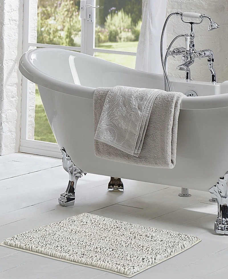 Laura Ashley Astor Chenille Bath Mat, 20" x 34"