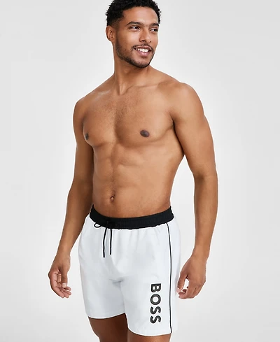 Boss by Hugo Men's Logo 6" Swim Trunks, Created for Macy's