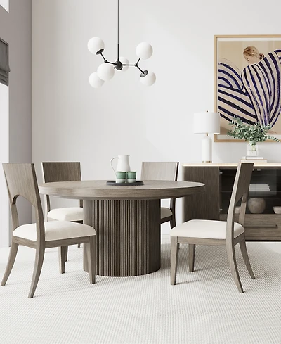 Frandlyn 5pc Dining Set (Round Table + 4 Side Chairs)