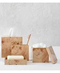 Cassadecor Petra Burl Wood Bathroom Tray