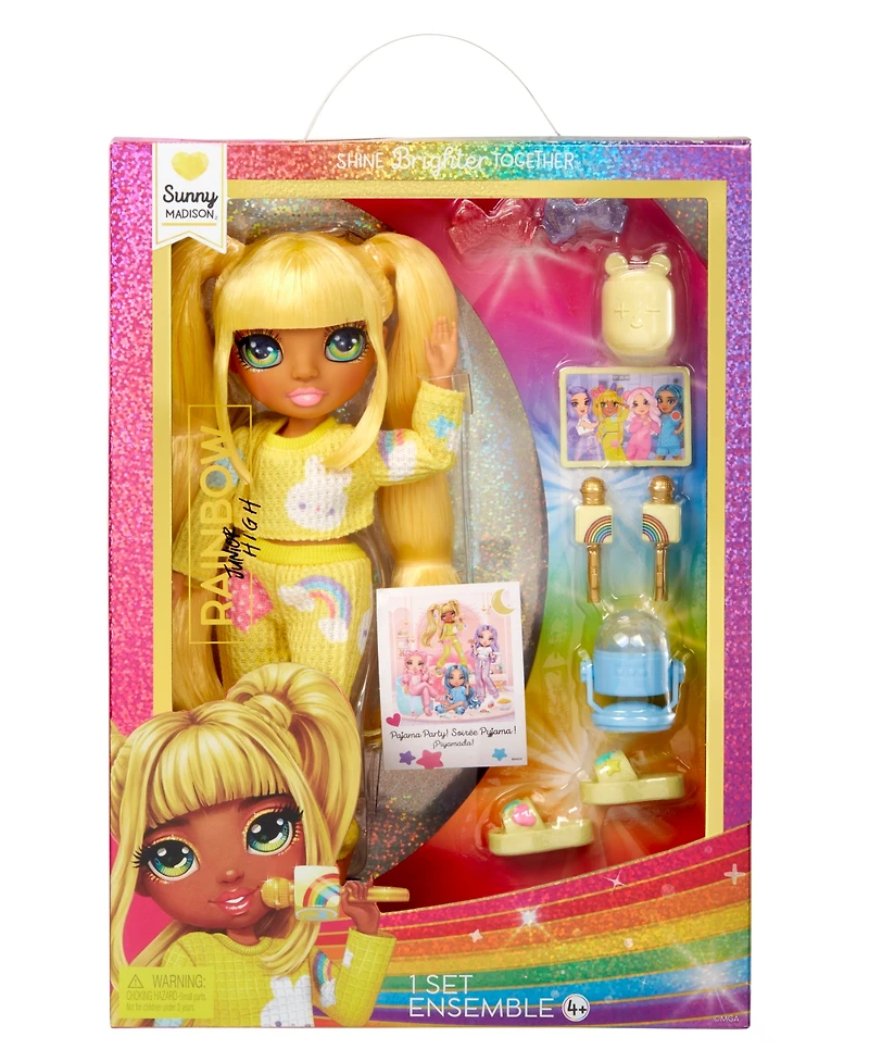 Rainbow High Junior High Pj Party Fashion Doll- Sunny Yellow