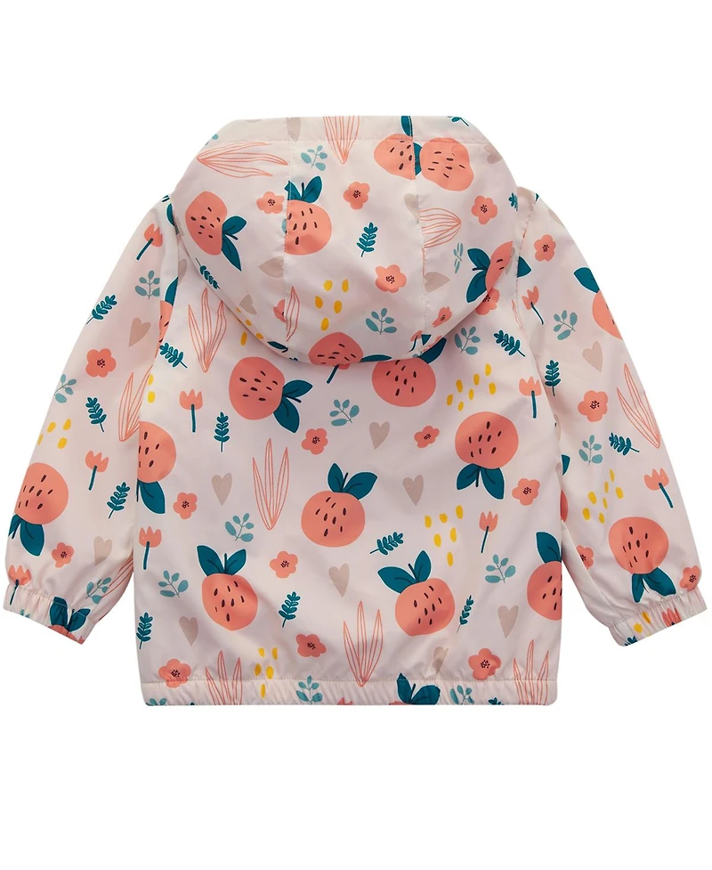 Rokka&Rolla Toddler Girls Fleece Lined Windbreaker Rain Jacket