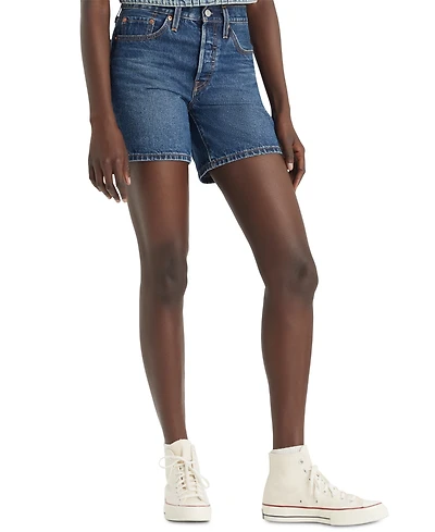 Levi's 501 Mid-Thigh High Rise Straight Fit Denim Shorts