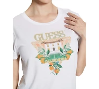 Guess Women's Embellished Mansion Logo Easy T-Shirt