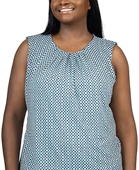 24seven Comfort Apparel Plus Size Crew Neckline Sleeveless Top
