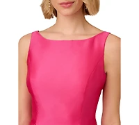 Adrianna Papell Women's Boat-Neck Fit & Flare Midi Dress