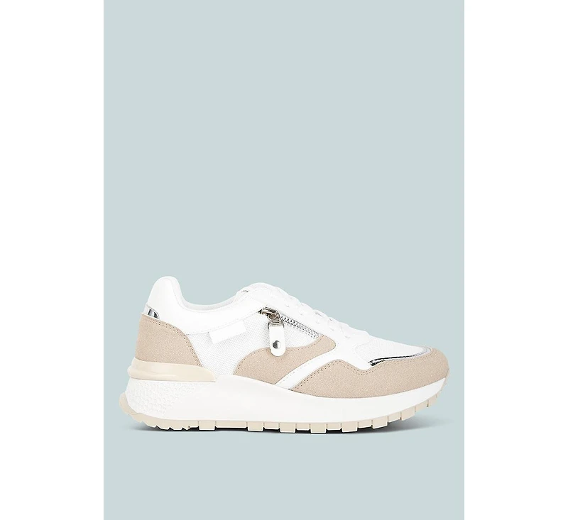 Juliette chain detailing lace up sneakers