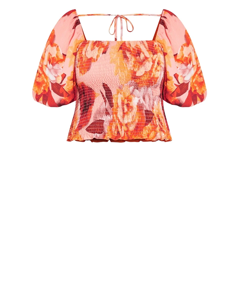 Plus Poppie Print Top