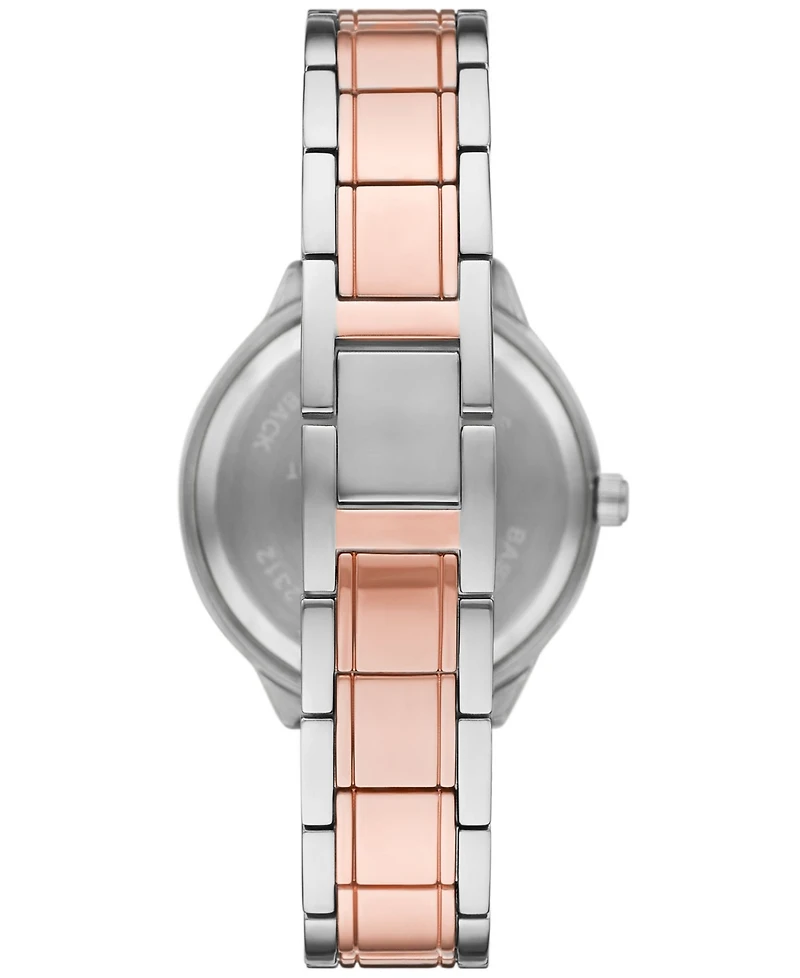 Folio Women's Three Hand Two-Tone Alloy Watch 34mm Gift Set