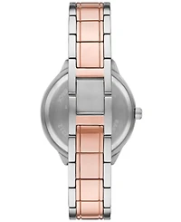 Folio Women's Three Hand Two-Tone Alloy Watch 34mm Gift Set