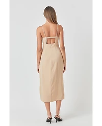 Women's Corset Bust Maxi Dress