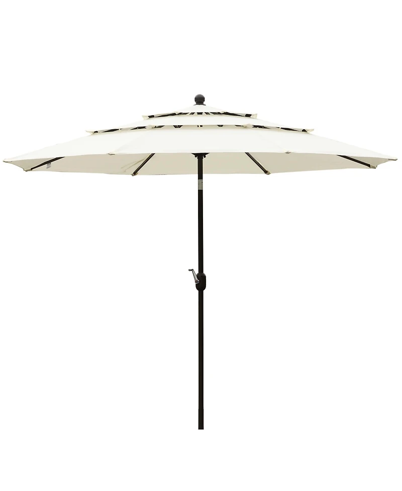 Aoodor Garden Market Umbrella - 10 Ft x 8.3 Outdoor Patio Round