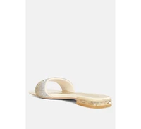 top flirt rhinestone slip on sandals