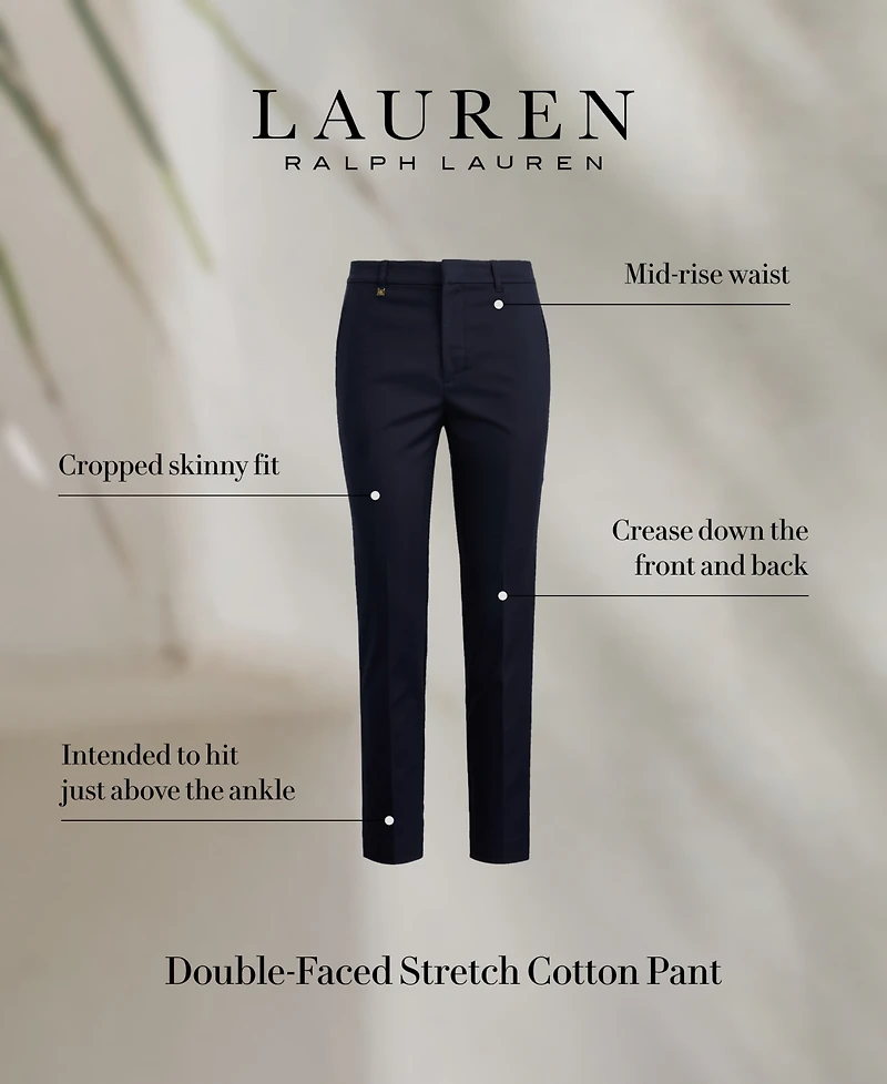 Lauren Ralph Double-Faced Stretch Cotton Pant