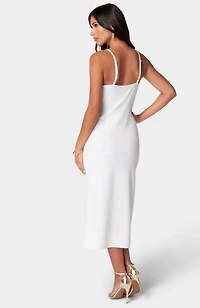 Bebe Women's Cowl Neck Shine Dress