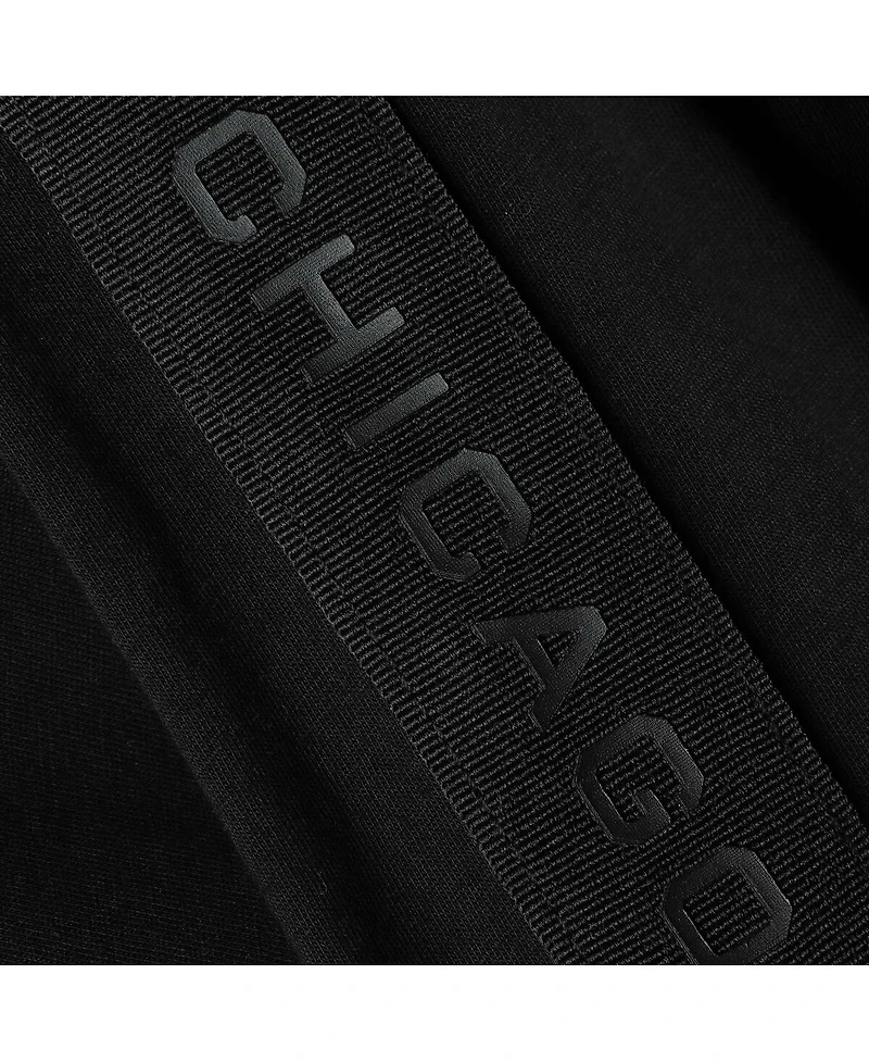 Women's The Wild Collective Black Chicago Fire Tri-Blend Long Sleeve T-shirt