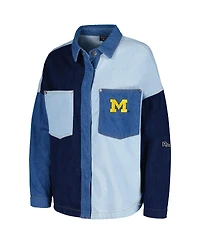Women's Hype and Vice Denim Michigan Wolverines Multi-Hit Hometown Full-Snap Jacket