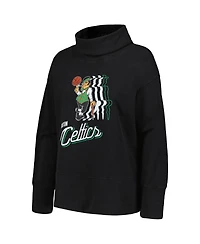 Women's LevelWear Black Boston Celtics Sunset Pullover Sweatshirt