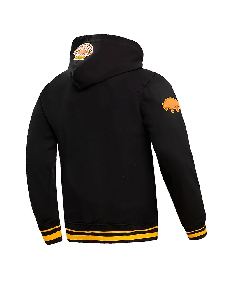 Men's Pro Standard Black Boston Bruins Retro Classic Fleece Pullover Hoodie