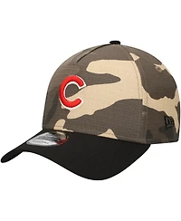 Men's New Era Chicago Cubs Camo Crown A-Frame 9FORTY Adjustable Hat