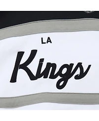 Men's Mitchell & Ness White, Black Los Angeles Kings Head Coach Pullover Hoodie