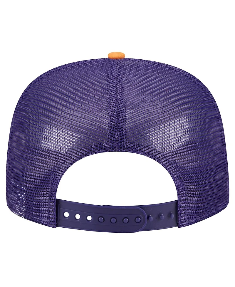 Men's New Era Purple Phoenix Suns Arch A-Frame Trucker 9FIFTY Snapback Hat