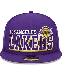 Men's New Era Purple Los Angeles Lakers Gameday 59FIFTY Snapback Hat