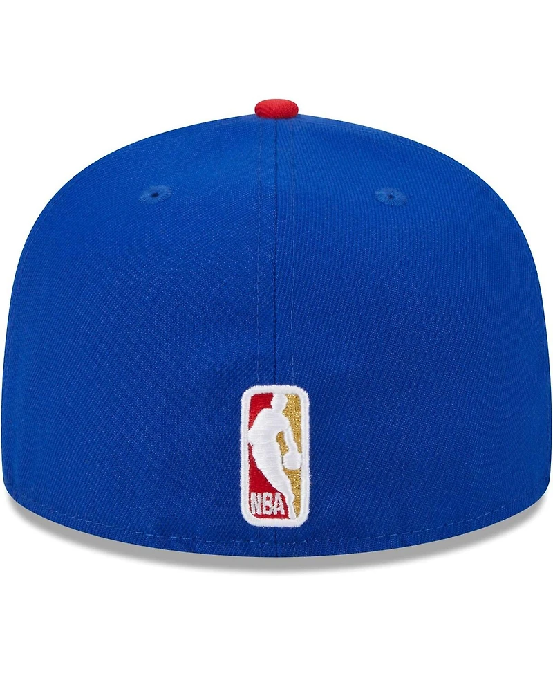 Men's New Era Royal, Red Philadelphia 76ers Gameday Gold Pop Stars 59FIFTY Fitted Hat