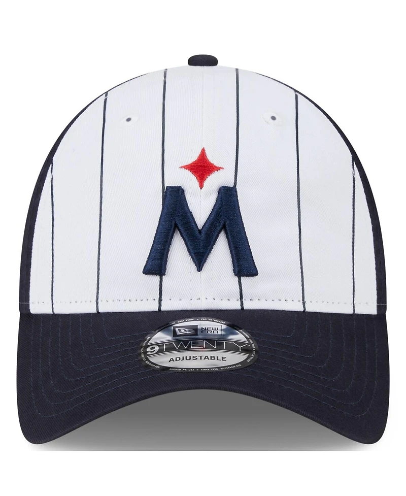 Men's New Era White Minnesota Twins 2024 Batting Practice 9TWENTY Adjustable Hat