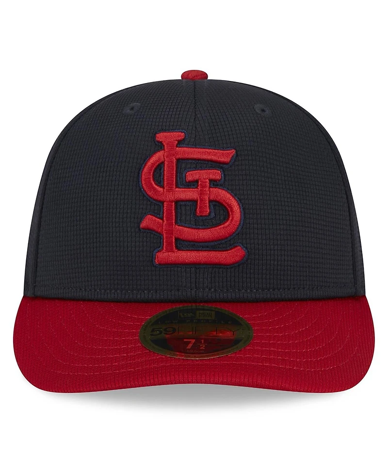 Men's New Era Navy St. Louis Cardinals 2024 Batting Practice Low Profile 59FIFTY Fitted Hat