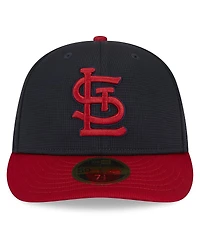 Men's New Era Navy St. Louis Cardinals 2024 Batting Practice Low Profile 59FIFTY Fitted Hat