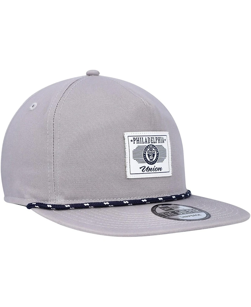 Men's New Era Gray Philadelphia Union Patch Golfer Adjustable Hat