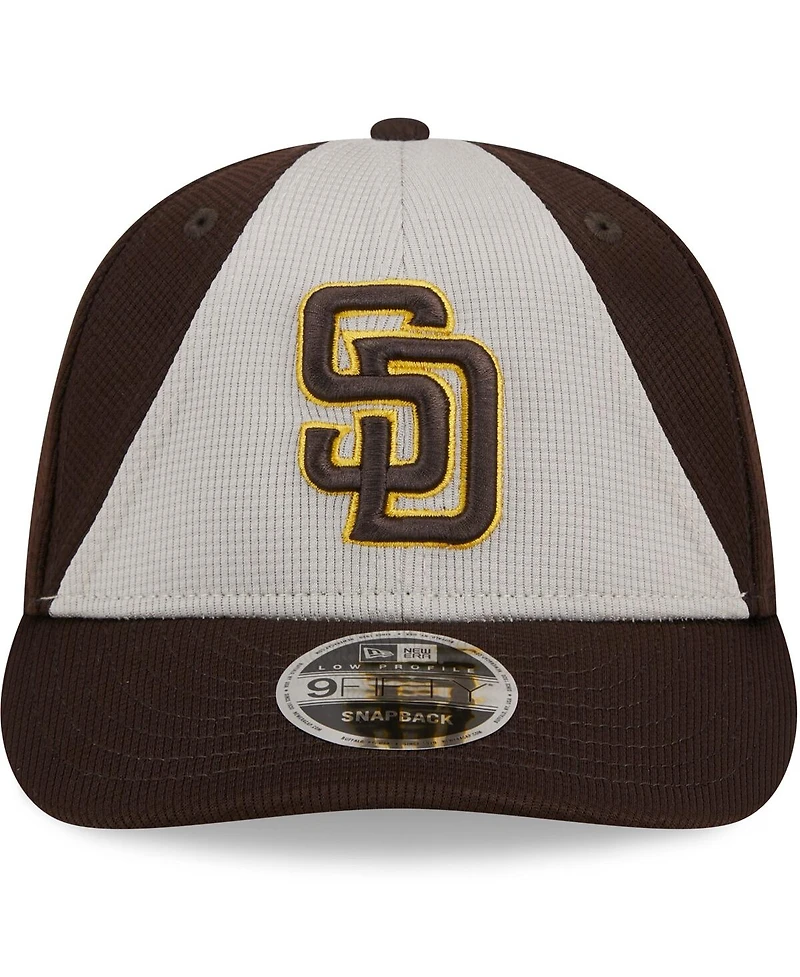 Men's New Era Brown San Diego Padres 2024 Batting Practice Low Profile 9FIFTY Snapback Hat