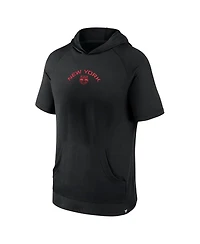 Men's Fanatics Black New York Red Bulls Match Raglan Short Sleeve Pullover Hoodie