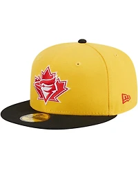 Men's New Era Yellow, Black Toronto Blue Jays Grilled 59FIFTY Fitted Hat