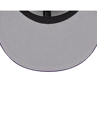 Men's New Era Gray Los Angeles Lakers Chenille Band 9FIFTY Snapback Hat