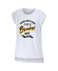 Women's Wear by Erin Andrews White Boston Bruins Domestic Tank Top
